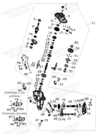 Boite De Vitesses 4x4 HYTRACK Pièces Quad JOBBER 300 4x2/4x4
