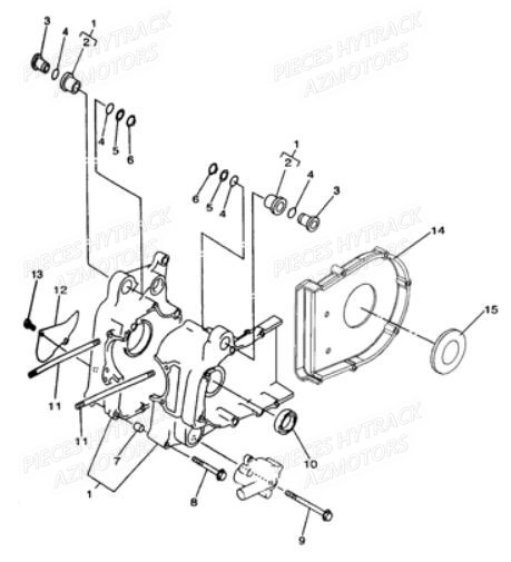 Carter Moteur AZMOTORS Pièces Quad JOBBER 300 4x2/4x4