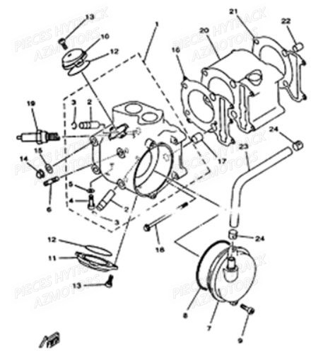 Cylindre AZMOTORS Pièces Quad JOBBER 300 4x2/4x4