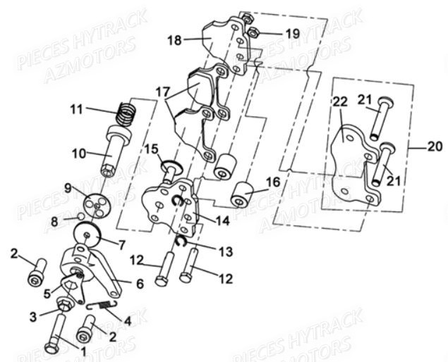 Etrier De Frein De Parc HYTRACK Pièces Quad JOBBER 300 4x2/4x4