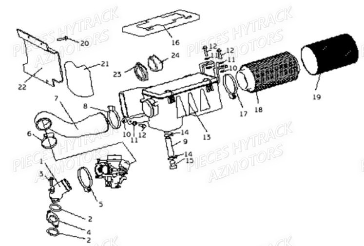 FILTRE_A_AIR HYTRACK Pièces Quad JOBBER 4x2-4x4