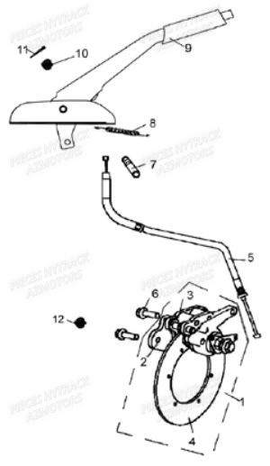 Frein De Parking AZMOTORS Pièces Quad JOBBER 300 4x2/4x4