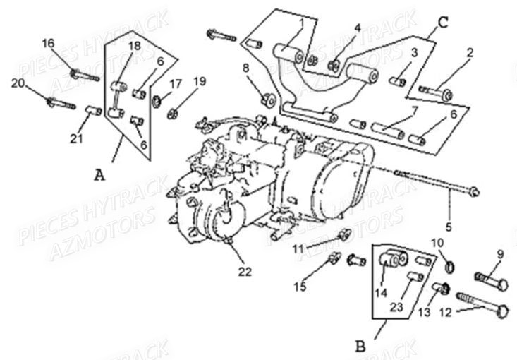 Moteur HYTRACK Pièces Quad JOBBER 300 4x2/4x4