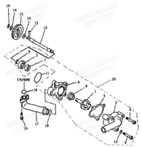 Pompe A Eau HYTRACK Pièces Quad JOBBER 300 4x2/4x4