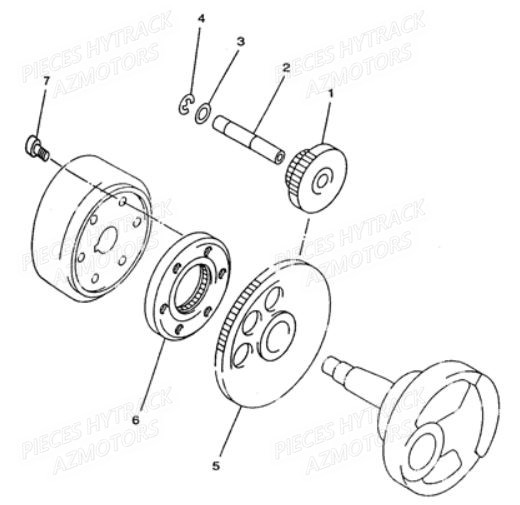 Roue Libre AZMOTORS Pièces Quad JOBBER 300 4x2/4x4