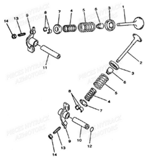 Soupapes HYTRACK Pièces Quad JOBBER 300 4x2/4x4