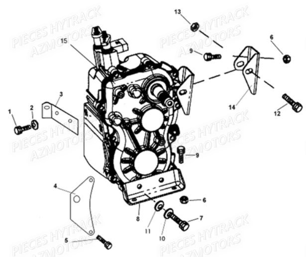 Support Boite De Vitesses AZMOTORS Pièces Quad JOBBER 300 4x2/4x4