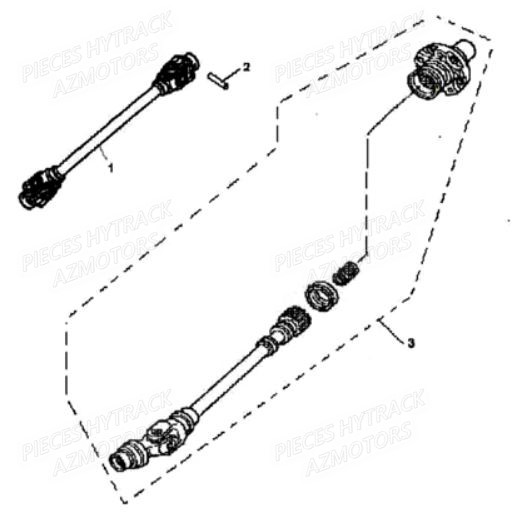 Transmission AZMOTORS Pièces Quad JOBBER 300 4x2/4x4