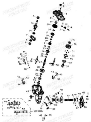Boite De Vitesses 4x2 HYTRACK Pièces Quad JOBBER 400 4x4