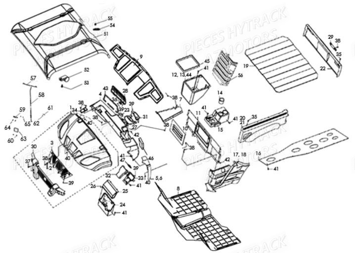 Carrosserie HYTRACK Pièces Quad JOBBER 400 4x4