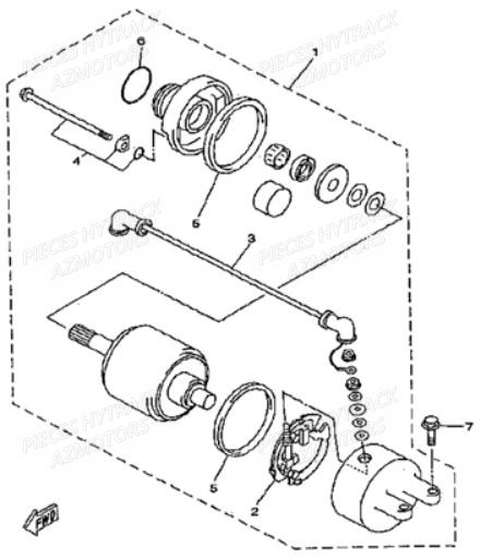 Demarreur HYTRACK Pièces Quad JOBBER 400 4x4
