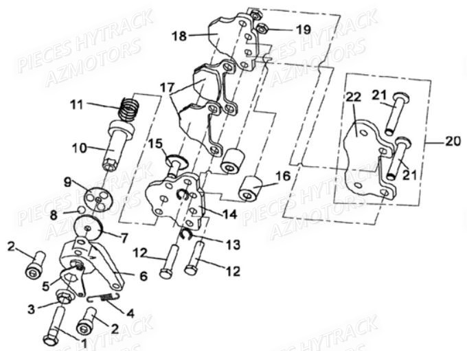 Etrier De Frein De Parc HYTRACK Pièces Quad JOBBER 400 4x4
