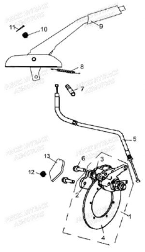 Frein De Parking HYTRACK Pièces Quad JOBBER 400 4x4