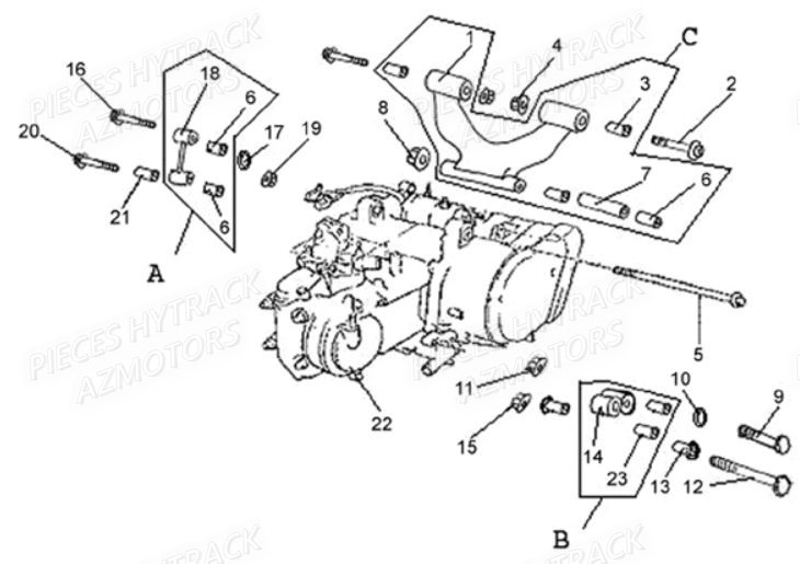 Moteur HYTRACK Pièces Quad JOBBER 400 4x4