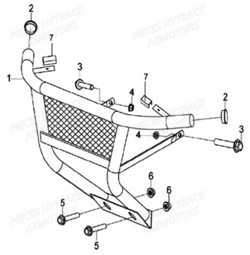 Pare Chocs HYTRACK Pièces Quad JOBBER 400 4x4