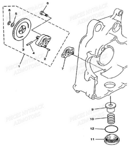 POMPE_A_HUILE HYTRACK Pièces Quad JOBBER 400 4x4