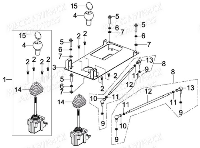 Selecteur De Vitesses HYTRACK Pièces Quad JOBBER 400 4x4