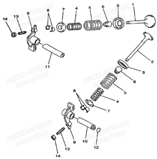 Soupapes HYTRACK Pièces Quad JOBBER 400 4x4