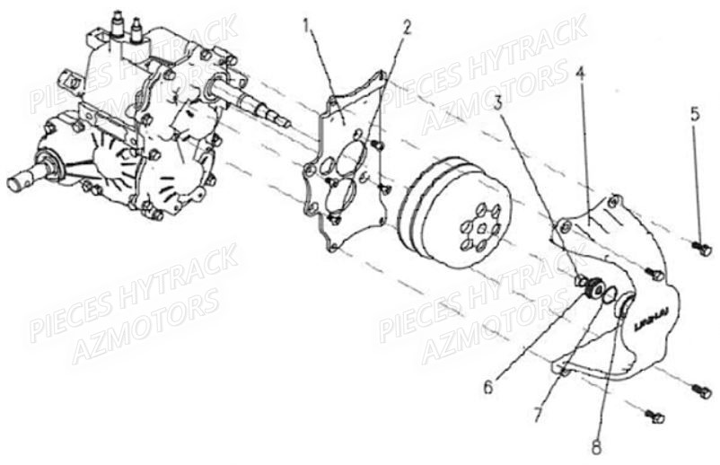 Support Carter Embrayage HYTRACK Pièces Quad JOBBER 400 4x4