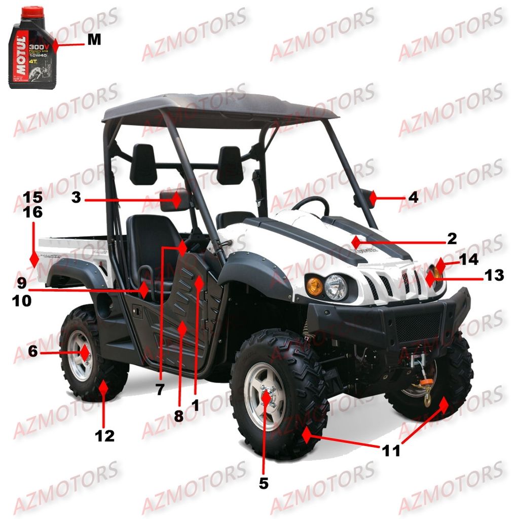 1.CONSOMMABLES HYTRACK Pièces Quad JOBBER 700 4x4 
