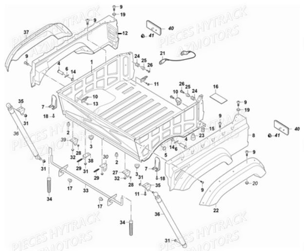 Benne 1 HYTRACK Pièces Quad JOBBER 700 4X4 EFI - 2013