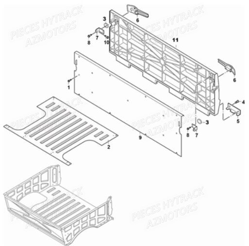 Benne 2 HYTRACK Pièces Quad JOBBER 700 4X4 EFI - 2013