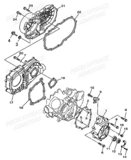 Cache Carter HYTRACK Pièces Quad JOBBER 700 4X4 EFI - 2013