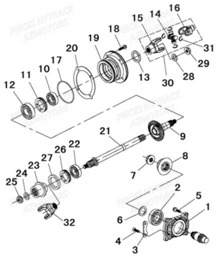Cardan HYTRACK Pièces Quad JOBBER 700 4X4 EFI - 2013