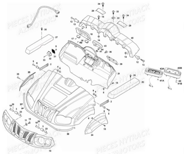 Carrosserie Avant HYTRACK Pièces Quad JOBBER 700 4X4 EFI - 2013
