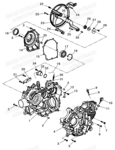 Carter HYTRACK Pièces Quad JOBBER 700 4X4 EFI - 2013