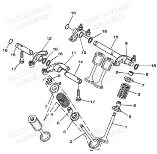 CULBUTEURS HYTRACK Pièces Quad JOBBER 700 4x4 
