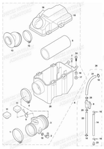 FILTRE_A_AIR HYTRACK Pièces Quad JOBBER 700 4x4 
