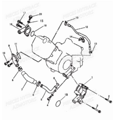 Pompe A Eau HYTRACK Pièces Quad JOBBER 700 4X4 EFI - 2013