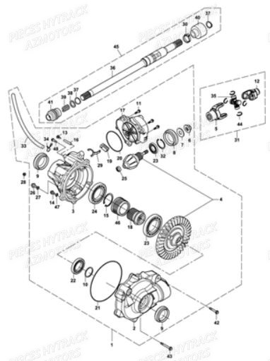 PONT_AVANT HYTRACK Pièces Quad JOBBER 700 4x4 
