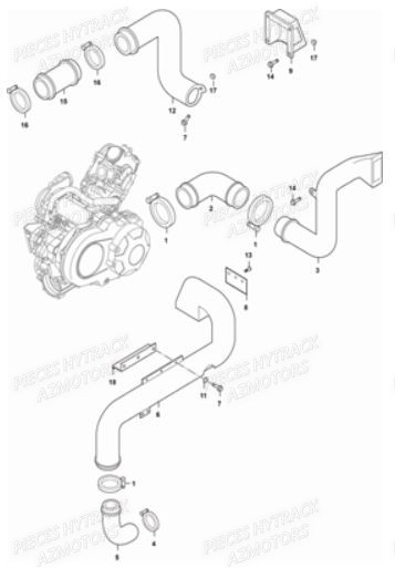 Prises D Air HYTRACK Pièces Quad JOBBER 700 4X4 EFI - 2013