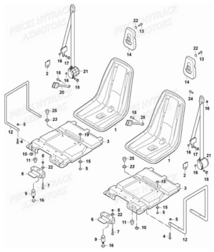 Sieges HYTRACK Pièces Quad JOBBER 700 4X4 EFI - 2013