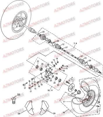 Axe d'essieu avant Ford arrière - Quality Tractor Parts - 1017