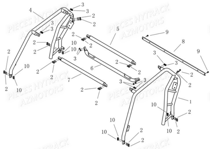 Arceaux HYTRACK Pièces Quad JOBBER MAXX 700 - 2014