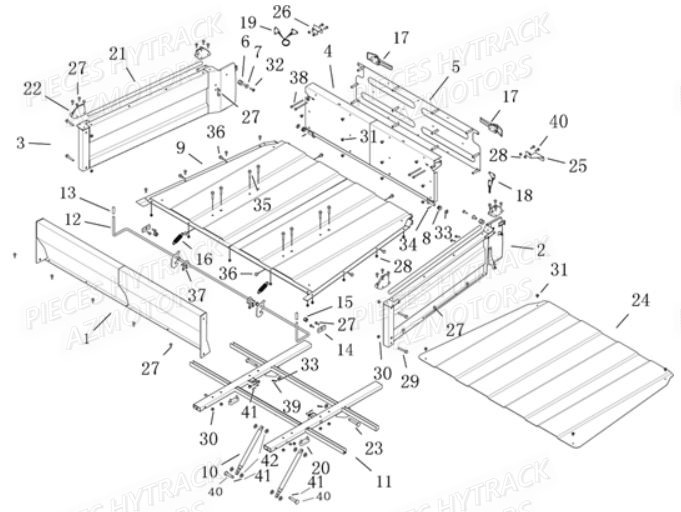 Armature Benne HYTRACK Pièces Quad JOBBER MAXX 700 - 2014
