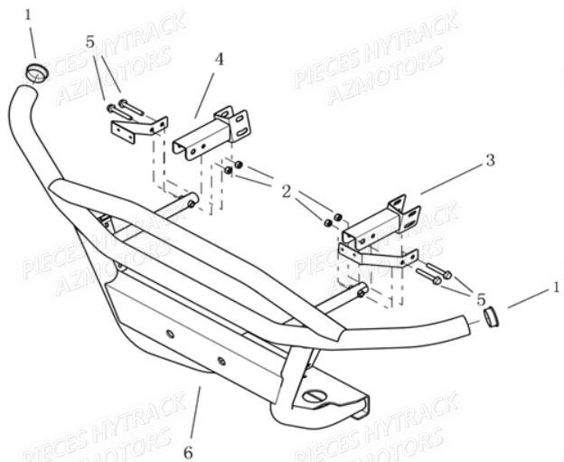 Bumper Avant HYTRACK Pièces Quad JOBBER MAXX 700 - 2014