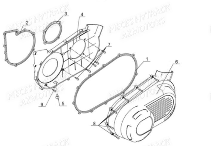 Cache Variateur HYTRACK Pièces Quad JOBBER MAXX 700 - 2014