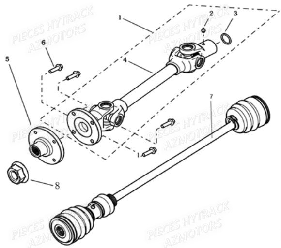 Cardans HYTRACK Pièces Quad JOBBER MAXX 700 - 2014