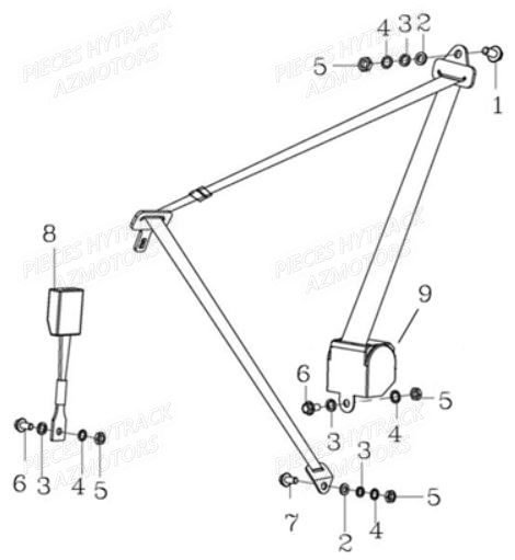 Ceintures HYTRACK Pièces Quad JOBBER MAXX 700 - 2014