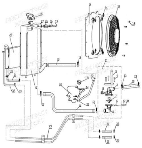 Circuit De Refroidissement HYTRACK Pièces Quad JOBBER MAXX 700 - 2014