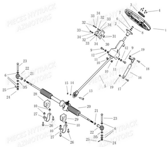 COLONNE DE DIRECTION pour JOBBER700-MAXX