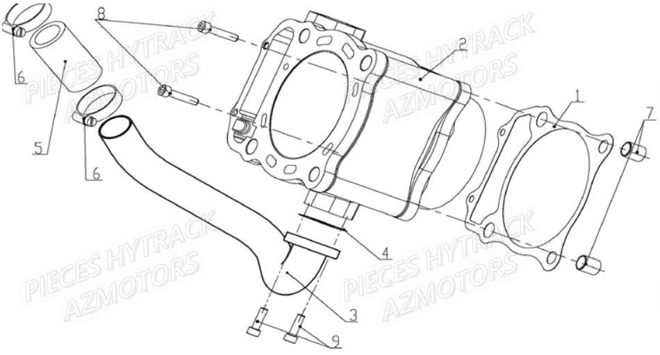 Cylindre HYTRACK Pièces Quad JOBBER MAXX 700 - 2014