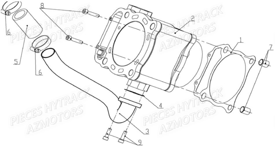 CYLINDRE HYTRACK Pièces Quad JOBBER 700 4x4 
