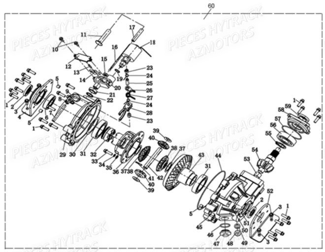 Differentiel Arriere HYTRACK Pièces Quad JOBBER MAXX 700 - 2014