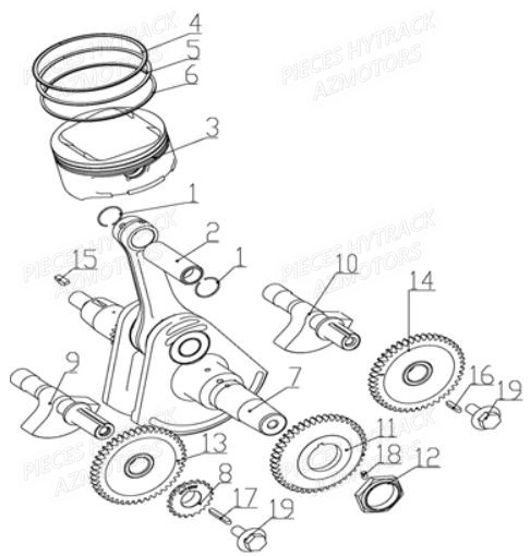 Embiellage HYTRACK Pièces Quad JOBBER MAXX 700 - 2014