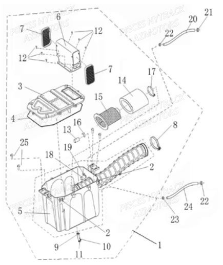 Filtre A Air HYTRACK Pièces Quad JOBBER MAXX 700 - 2014
